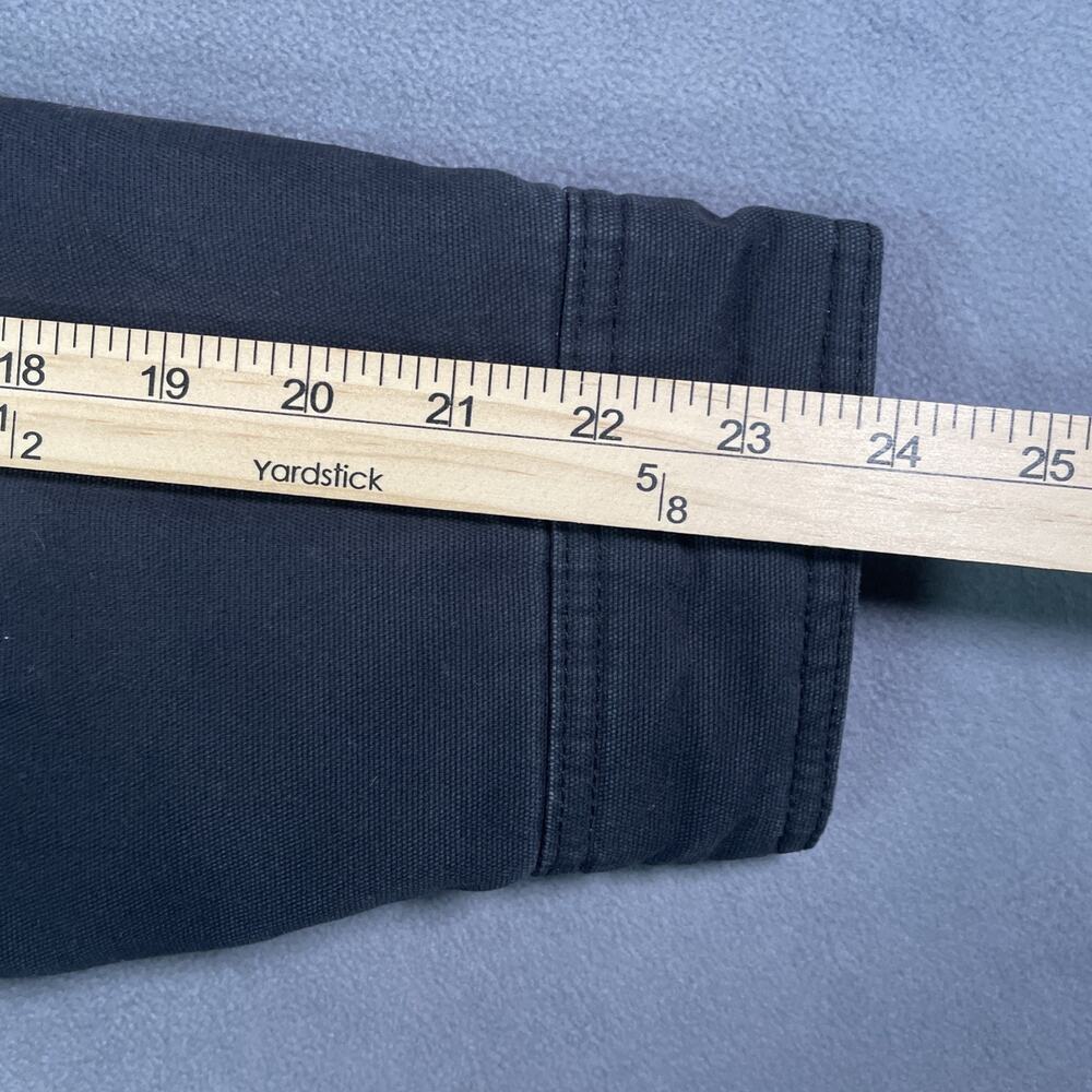 Dickies Work Jacket Mens 2XL Black Canvas Flannel Lined Snap Button Workwear - Picture 10 of 11